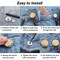 60 Sets Jean Buttons Pins, 17mm and 20mm No-Sew Removable Metal Buttons for Jeans, Jean Button Replacement Repair Combo Rivets and Screwdrivers in Storage Box, Women and Men's Jeans Clothing Supplies